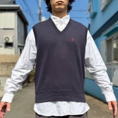 画像14: 「Polo by Ralph Lauren (ポロラルフローレン)」90s 00s 10s Lサイズ コットン ネイビー ポニー刺繍 ニット ベスト (14)