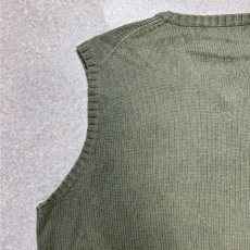 画像10: 「Polo by Ralph Lauren (ポロラルフローレン)」90s 00s 10s XLサイズ コットン オリーブ ポニー刺繍 ローゲージ ニット ベスト (10)