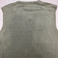 画像11: 「Polo by Ralph Lauren (ポロラルフローレン)」90s 00s 10s XLサイズ コットン オリーブ ポニー刺繍 ローゲージ ニット ベスト (11)