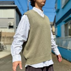画像16: 「Polo by Ralph Lauren (ポロラルフローレン)」90s 00s 10s XLサイズ コットン オリーブ ポニー刺繍 ローゲージ ニット ベスト (16)