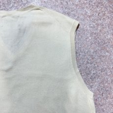 画像12: 「Polo by Ralph Lauren (ポロラルフローレン)」90s 00s 10s 20s S〜Mサイズ相当 ピマコットン オフホワイト ポニー刺繍 ニット ベスト (12)