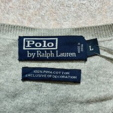 画像6: 「Polo by Ralph Lauren (ポロラルフローレン)」90s 00s 10s Lサイズ ピマコットン ライトグレー ポニー刺繍 ニット ベスト (6)