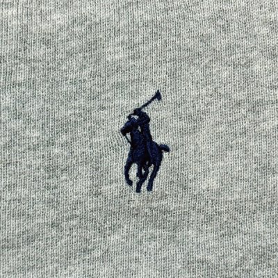 画像1: 「Polo by Ralph Lauren (ポロラルフローレン)」90s 00s 10s Lサイズ ピマコットン ライトグレー ポニー刺繍 ニット ベスト