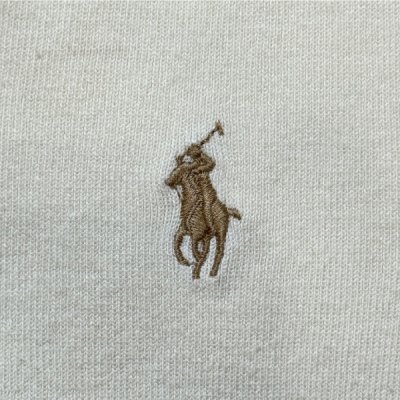 画像1: 「Polo by Ralph Lauren (ポロラルフローレン)」90s 00s 10s Mサイズ ピマコットン オフホワイト ポニー刺繍 ニット ベスト