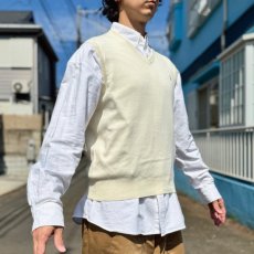 画像16: 「Polo by Ralph Lauren (ポロラルフローレン)」90s 00s 10s Mサイズ ピマコットン オフホワイト ポニー刺繍 ニット ベスト (16)