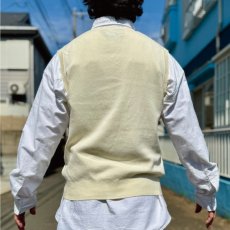 画像19: 「Polo by Ralph Lauren (ポロラルフローレン)」90s 00s 10s Mサイズ ピマコットン オフホワイト ポニー刺繍 ニット ベスト (19)