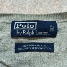 画像6: 「Polo by Ralph Lauren (ポロラルフローレン)」90s 00s 10s M〜Lサイズ相当 ピマコットン ライトグレー ポニー刺繍 ニット ベスト (6)