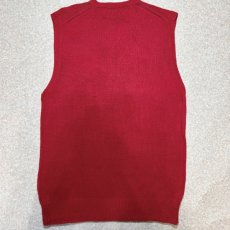 画像8: 「Polo by Ralph Lauren (ポロラルフローレン)」90s 00s 10s Mサイズ リネン コットン レッド ポニー刺繍 ローゲージ ニット ベスト (8)