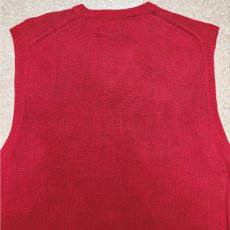 画像10: 「Polo by Ralph Lauren (ポロラルフローレン)」90s 00s 10s Mサイズ リネン コットン レッド ポニー刺繍 ローゲージ ニット ベスト (10)