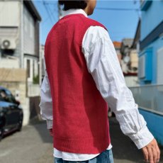 画像17: 「Polo by Ralph Lauren (ポロラルフローレン)」90s 00s 10s Mサイズ リネン コットン レッド ポニー刺繍 ローゲージ ニット ベスト (17)