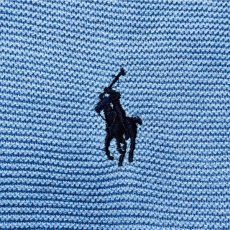 画像7: 「POLO GOLF RALPH LAUREN(ポロゴルフラルフローレン)」80s 90s Lサイズ コットン スカイブルー ポニー刺繍 ニット ベスト (7)