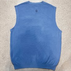 画像9: 「POLO GOLF RALPH LAUREN(ポロゴルフラルフローレン)」80s 90s Lサイズ コットン スカイブルー ポニー刺繍 ニット ベスト (9)