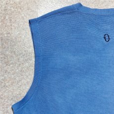 画像10: 「POLO GOLF RALPH LAUREN(ポロゴルフラルフローレン)」80s 90s Lサイズ コットン スカイブルー ポニー刺繍 ニット ベスト (10)