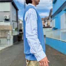 画像18: 「POLO GOLF RALPH LAUREN(ポロゴルフラルフローレン)」80s 90s Lサイズ コットン スカイブルー ポニー刺繍 ニット ベスト (18)