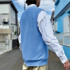 画像19: 「POLO GOLF RALPH LAUREN(ポロゴルフラルフローレン)」80s 90s Lサイズ コットン スカイブルー ポニー刺繍 ニット ベスト (19)