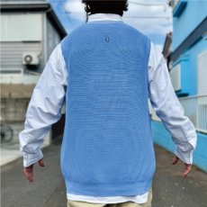 画像20: 「POLO GOLF RALPH LAUREN(ポロゴルフラルフローレン)」80s 90s Lサイズ コットン スカイブルー ポニー刺繍 ニット ベスト (20)