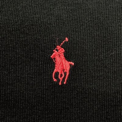 画像1: 「POLO RALPH LAUREN(ポロラルフローレン)」10s 20s Mサイズ ピマコットン ブラック ポニー刺繍 ニット ベスト