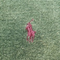 画像7: 「POLO GOLF RALPH LAUREN(ポロゴルフラルフローレン)」80s 90s Lサイズ コットン ミリタリーカーキ ポニー刺繍 ニット ベスト (7)