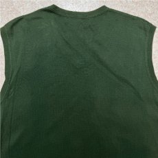 画像10: 「POLO GOLF RALPH LAUREN(ポロゴルフラルフローレン)」80s 90s Lサイズ コットン ミリタリーカーキ ポニー刺繍 ニット ベスト (10)