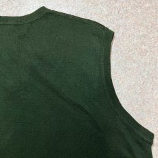 画像11: 「POLO GOLF RALPH LAUREN(ポロゴルフラルフローレン)」80s 90s Lサイズ コットン ミリタリーカーキ ポニー刺繍 ニット ベスト (11)