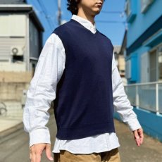 画像16: 「Polo by Ralph Lauren (ポロラルフローレン)」90s 00s 10s Lサイズ ピマコットン ネイビー ポニー刺繍 ニット ベスト (16)