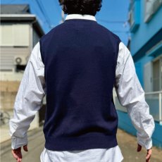 画像19: 「Polo by Ralph Lauren (ポロラルフローレン)」90s 00s 10s Lサイズ ピマコットン ネイビー ポニー刺繍 ニット ベスト (19)