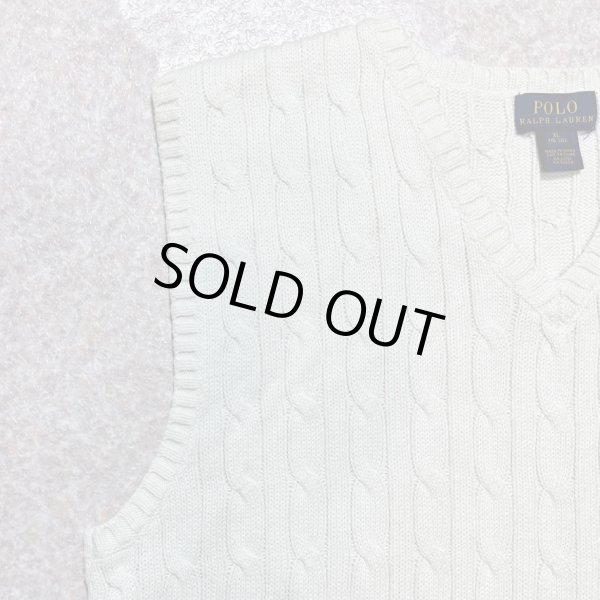 Ralph Lauren ホワイト Vネック ベスト メンズS レディースL相当 古着通販 サイト | IDENTITY official web store (アイデンティティー)