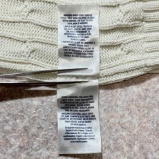 画像9: 「POLO RALPH LAUREN(ポロラルフローレン)」90s 00s 10s ボーイズ XL(18/20) M〜Lサイズ相当 コットン オフホワイト ケーブル編み ポニー刺繍 ニット ベスト (9)