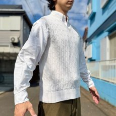 画像17: 「POLO RALPH LAUREN(ポロラルフローレン)」90s 00s 10s ボーイズ XL(18/20) M〜Lサイズ相当 コットン オフホワイト ケーブル編み ポニー刺繍 ニット ベスト (17)