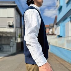 画像17: 「Polo by Ralph Lauren (ポロラルフローレン)」90s 00s 10s Lサイズ コットン ネイビー ポニー刺繍 ローゲージ ニット ベスト (17)