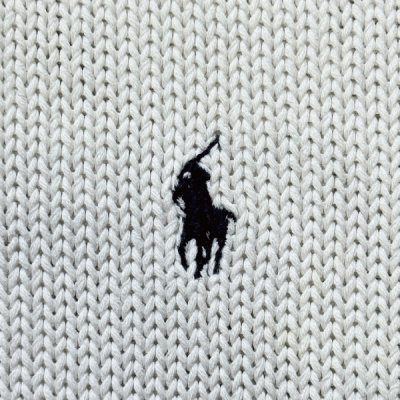 画像1: 「Polo by Ralph Lauren (ポロラルフローレン)」90s 00s 10s XLサイズ コットン オフホワイト ポニー刺繍 ローゲージ ニット ベスト