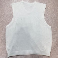 画像9: 「Polo by Ralph Lauren (ポロラルフローレン)」90s 00s 10s XLサイズ コットン オフホワイト ポニー刺繍 ローゲージ ニット ベスト (9)