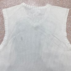 画像11: 「Polo by Ralph Lauren (ポロラルフローレン)」90s 00s 10s XLサイズ コットン オフホワイト ポニー刺繍 ローゲージ ニット ベスト (11)