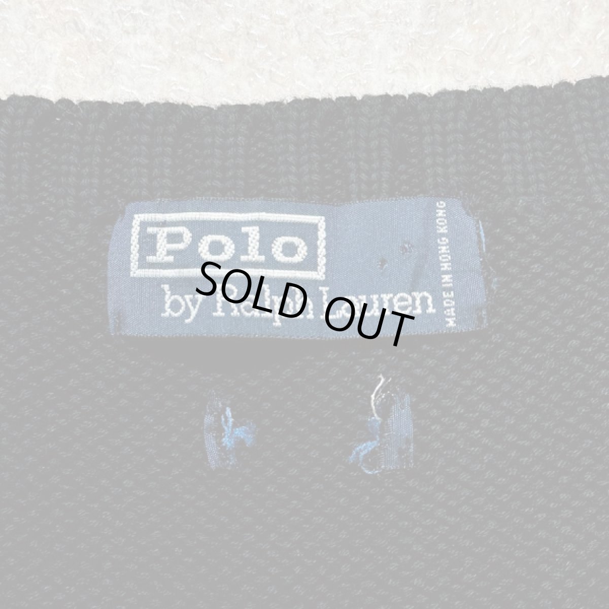 画像6: 「Polo by Ralph Lauren (ポロラルフローレン)」90s 00s 10s M〜Lサイズ相当 コットン ブラック ポニー刺繍 ローゲージ ニット ベスト (6)