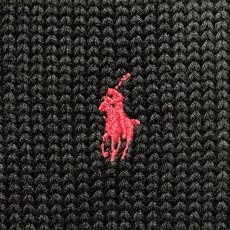 画像7: 「Polo by Ralph Lauren (ポロラルフローレン)」90s 00s 10s M〜Lサイズ相当 コットン ブラック ポニー刺繍 ローゲージ ニット ベスト (7)