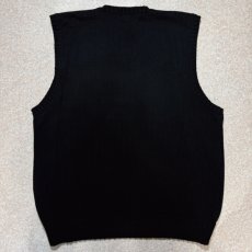画像9: 「Polo by Ralph Lauren (ポロラルフローレン)」90s 00s 10s M〜Lサイズ相当 コットン ブラック ポニー刺繍 ローゲージ ニット ベスト (9)
