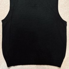 画像13: 「Polo by Ralph Lauren (ポロラルフローレン)」90s 00s 10s M〜Lサイズ相当 コットン ブラック ポニー刺繍 ローゲージ ニット ベスト (13)