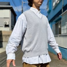 画像17: 「Polo by Ralph Lauren (ポロラルフローレン)」90s 00s 10s XLサイズ ピマコットン ライトグレー ポニー刺繍 ニット ベスト (17)