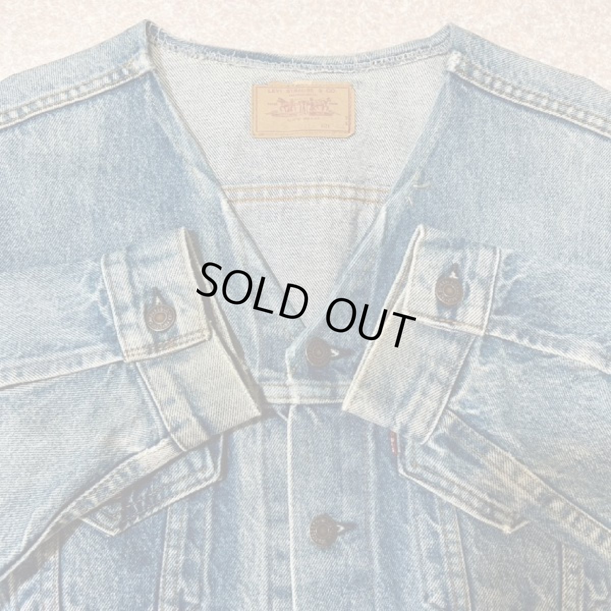 画像2: 「REMAKE(リメイク)」再構築 オリジナル リーバイス 70505 USA製 ノーカラー 3rdタイプ デニムジャケット (2)