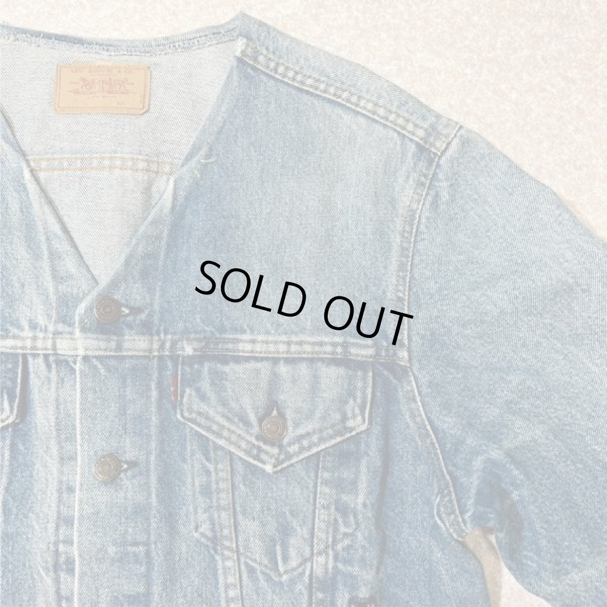 画像3: 「REMAKE(リメイク)」再構築 オリジナル リーバイス 70505 USA製 ノーカラー 3rdタイプ デニムジャケット (3)