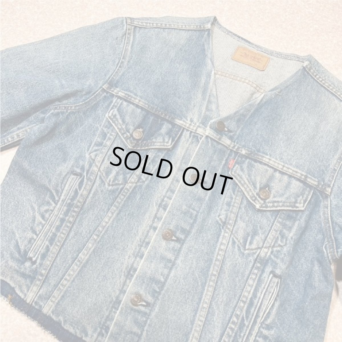 画像15: 「REMAKE(リメイク)」再構築 オリジナル リーバイス 70505 USA製 ノーカラー 3rdタイプ デニムジャケット (15)