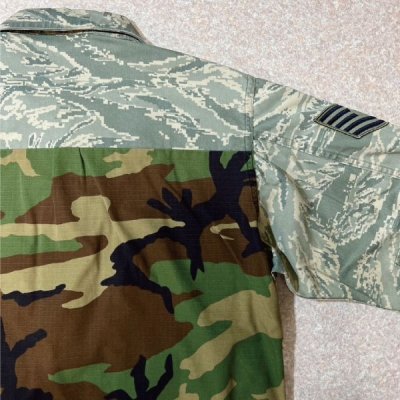 画像3: 「REMAKE(リメイク)」再構築 オリジナル 米軍 BDU ABU ウッドランドカモ×デジタルカモ ドッキングジャケット