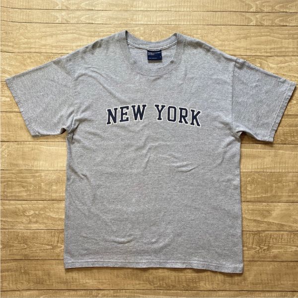 画像1: 「MV SPORT(エムブイ スポーツ)」NEW YORK ニューヨーク 杢グレー アーチ プリント Tシャツ (1)