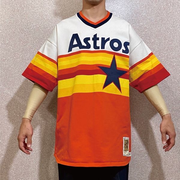 【美品】ミッチェルアンドネス MLB ヒューストンアストロズ ジャージ 紺 XL
