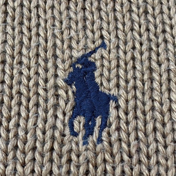 「POLO RALPH LAUREN(ポロ ラルフローレン)」ポニー刺繍 ハーフジップ コーヒーブラウン ニット