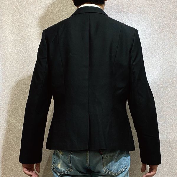 「Calvin Klein(カルバン クライン)」ブラック 総裏 ウインドペーン テーラード ジャケット