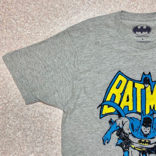 「BATMAN(バットマン)」アメリカンコミック アメコミ 杢グレー Tシャツ