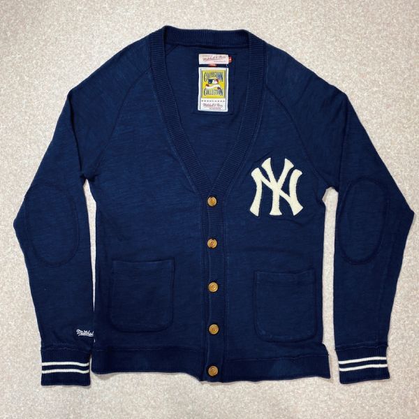 「Mitchell&Ness(ミッチェル&ネス)」NYY NewYork Yankees MLB ニューヨークヤンキース サガラワッペン カットソー カーディガン