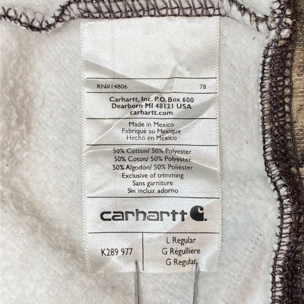 【新品】Carhartt　ダブルジップブルゾン　ホワイト　XL 裏起毛チェック柄