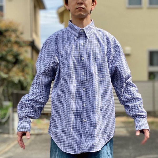 ラルフローレン ビッグ BDシャツ 青 チェック XL クラシックフィット